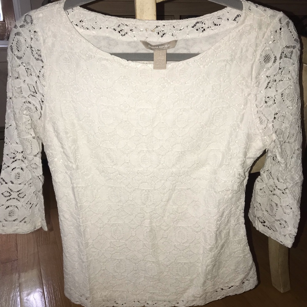 Banana Republic White Blouse